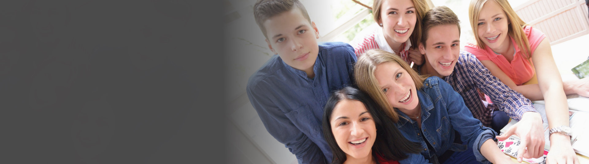 group of teenagers smiling